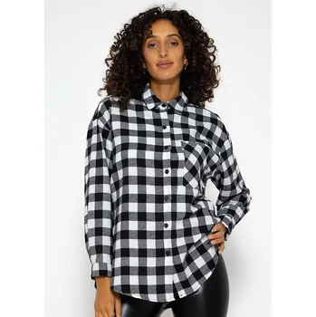 Dámská košile Košile SASSYCLASSY Schwarz/ Weiß 550608 S