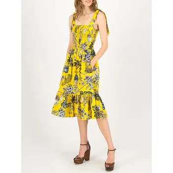 Dámské šaty Šaty Blutsgeschwister Gelb/ Schwarz 6335562 L