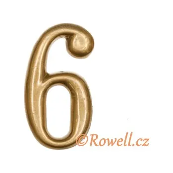 Nábytkové kování C2. Čísélko zlaté '6' (C2. Čísélko zlaté '6'. Jednoduchý a funkční doplněk do interiéru.)