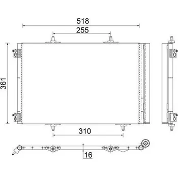Výparník klimatizace Kondenzátor, klimatizace MAHLE (AC466000S)