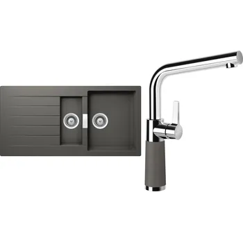 Kuchyňský dřez Set Schock S3-10 (dřez Signus D-150 Silverstone + baterie SC-540 Silverstone)