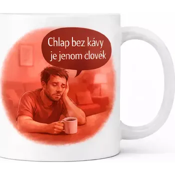 Hrnek 330 ml bez kávy je červený červený CZ