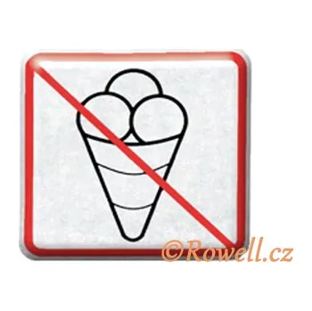 Nábytkové kování NZ. 'Zákaz zmrzlina' stříbrná (NZ. 'Zákaz zmrzlina' stříbrná. Vhodné řešení pro nábytek v interiéru.)