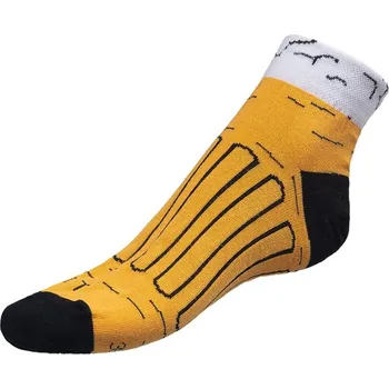 Dámské ponožky Ponožky nízké Pivo 14 - 39-42 žlutá,černá,bílá