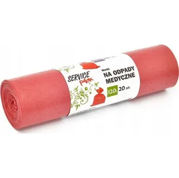 Pytle na odpadky Červený pytel na medicínský odpad Service Pack 120 l, 20 ks