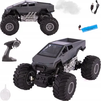 RC model auta VELKÉ AUTO NA DÁLKOVÉ OVLÁDÁNÍ MONSTER TRUCK TERÉNNÍ KOUŘ LED AKUMULÁTOR