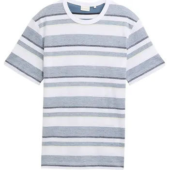 Pánské tričko Tričko Tom Tailor Blau/ Weiß 3669037 M