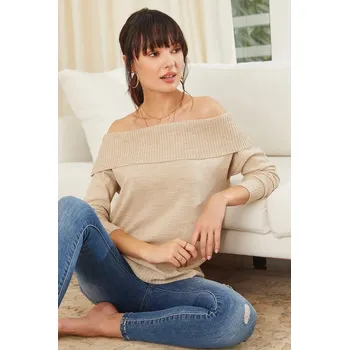 Dámský svetr Milan Kiss Beige 6715844 M