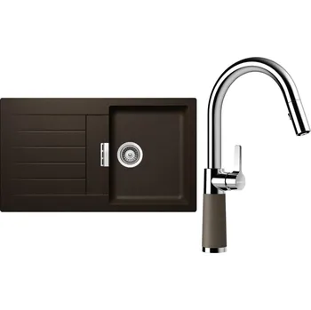 Granitový dřez Set Schock S1-7 (dřez Signus D-100 Bronze + baterie SC-520.120 Bronze)