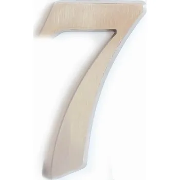 Domovní cedule C125 Číslice 125mm kartáč.stříbro "7" (C125 Číslice 125mm kartáč.stříbro "7". Jednoduchý a funkční doplněk do interiéru.)