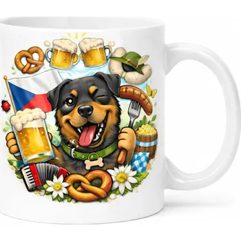 Hrnek s potiskem 330 ml rotvajler CZ