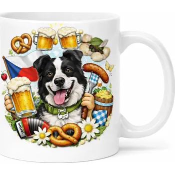 Hrnek s potiskem 330 ml border kolie CZ