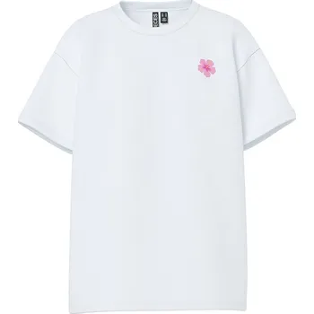 Tričko Pieces Weiß/Rosa/Gelb 1170474 XS