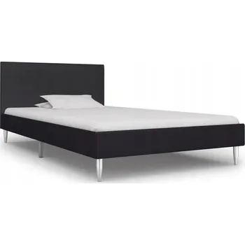 Postel Černý Rám postele, čalouněný látkou, 90 x 200 cm