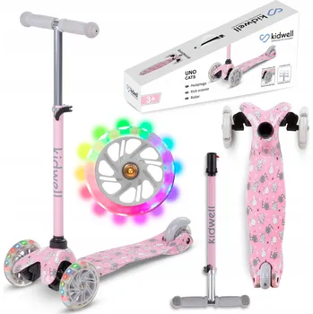 Koloběžka Tříkolová koloběžka Kidwell UNO CATS růžová