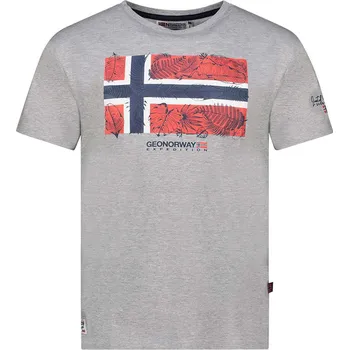Pánské tričko Tričko Geographical Norway Grau 1822320 S