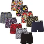 10PACK pánské trenky Nedeto vícebarevné (10NGV01) M