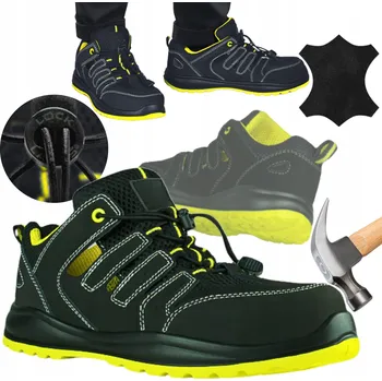 Pracovní obuv Pánské pracovní boty letní Pracovní sandály kožené s ocelovou špičkou Prodyšné