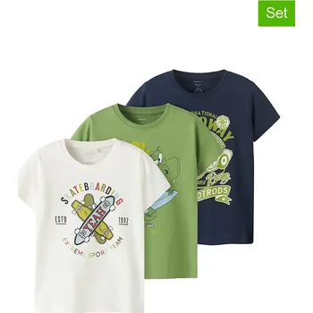 Chlapecké tričko Tričko name it Grün/ Weiß/ Dunkelblau 3420900 92