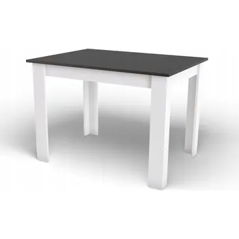 Jídelní stůl Obdélníkový rozkládací stůl Mebel Elite 120 x 80 x 75,5 cm bílý, černý