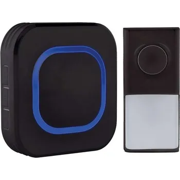 Domovní zvonek Bezdrátový zvonek Solight černý, dosah 150 m, 36 melodií, IP44