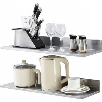 police Nástěnná police z nerezové oceli 76 cm