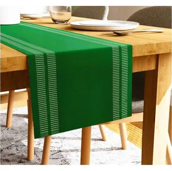 Obraz Běžec na stůl žebrovaný bavlněný 32x240 cm Zelená barva