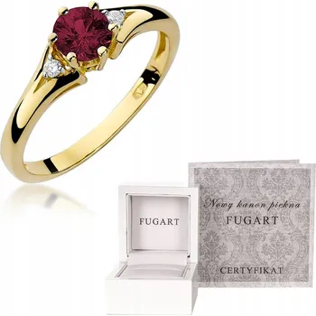 Prsten Prstýnek s brilianty a rubínem