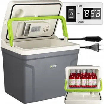 Lednice VAYOX Cestovní chladnička VA-T27 12/230V funkce ohřevu 27L ZELENÁ|ŠEDÁ