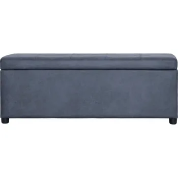 Zahradní lavice Lavice s úložným prostorem VidaXL 116 x 43 x 38 cm šedá