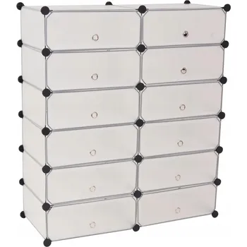 Botník Botník VidaXL 92 x 105 x 37 cm bílá