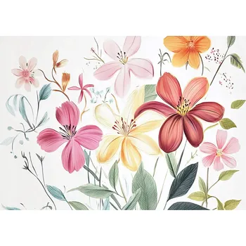 Fototapeta FOTOTAPETA PRO DĚTI DÍVKY KVĚTINY BAREVNÁ TAPETA VLIESOVÁ 150x105