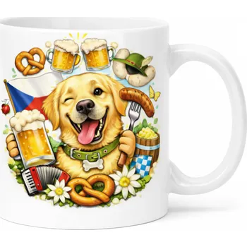 Hrnek s potiskem 330 ml labradorský zlatý retrívr CZ