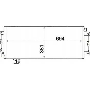 Výparník klimatizace KONDENZÁTOR KLIMATIZACE / CHLADIČ KLIMATIZACE [HELLA]