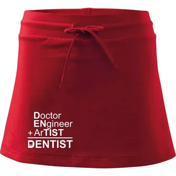 Dámská sukně Co znamená dentist - Sportovní sukně - two in one - L ( Červená )