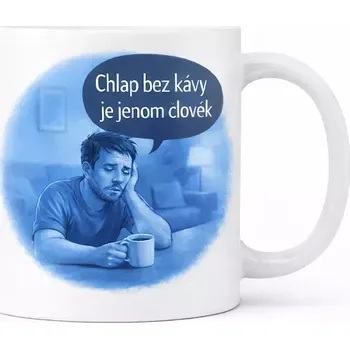 Hrnek 330 ml bez kávy je modrý modrý CZ