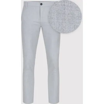 Pánské kalhoty Šedé pánské ležérní kalhoty Slim Fit Pako Lorente vel L32 W38