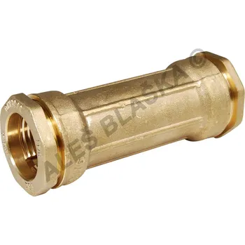 Vodovodní potrubí PE mosazná spojka přímá dlouhá na polyetylénové trubky (polyš) - 32x32 4805L