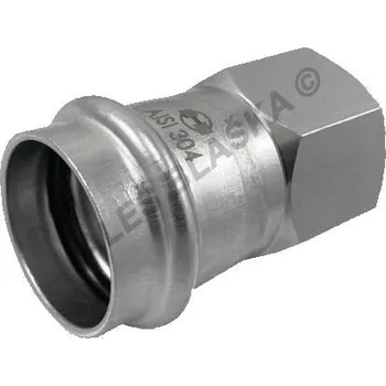 Instalatérský materiál H-LINE nerezová lisovací přechodová vsuvka s vnitřním závitem FilFxF, INOXPRESS 304 (nerez) - 28x1" H-LINE.XF270