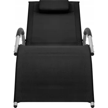 Zahradní lehátko VidaXL černé hliníkové Lehátko