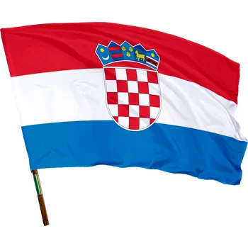 Obraz Chorvatská vlajka 112x70 cm - s tunelem pro uchycení