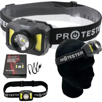 Čelovka ČELOVKA LED USB-C IP44 ZOOM NA HLAVU NABÍJECÍ SVÍTILNA PROTESTER