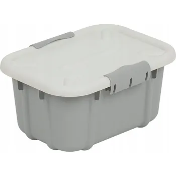 Úložný box Krabice s víkem – odstíny šedé a stříbrné