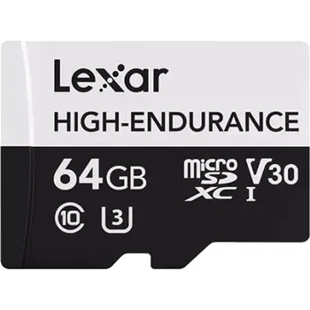 Paměťová karta Lexar Paměťová karta micro SDXC High-Endurance 64GB do autokamery