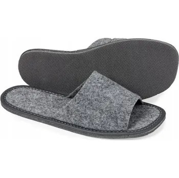 Dámská obuv Filcové dámské pantofle, domácí pantofle šedé sandále pro hosty, velikost 37