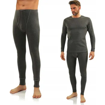 Pánské termoprádlo Sesto Senso kalesony męskie Teplé spodky šedé barvy, velikost XL