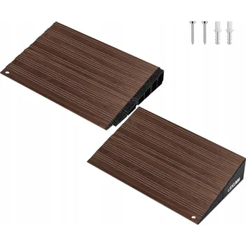 Nakládací rampa pro vozidlo HLINÍKOVÁ RAMPA NÁJEZDOVÁ HNĚDÁ 80X25,6X5 1000KG VOZÍKY PRAHY NÁJEZDY