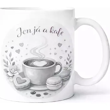 Hrnek s potiskem 330 ml jen já šedý šedý CZ