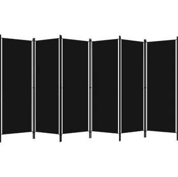 Paraván Paraván 6dílný, černý, 300 x 180 cm