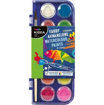 Výtvarná barva Akvarelové barvy Kidea 12 ks